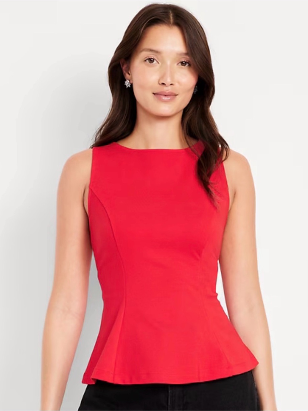 Old Navy Sleeveless Red Peplum
